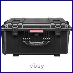 Uimoso 3.5Cu. Ft Weatherproof Hard Case Rolling Wheels & Retractable Handle Black