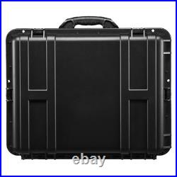 Uimoso 3.5Cu. Ft Weatherproof Hard Case Rolling Wheels & Retractable Handle Black