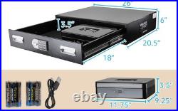 Under Bed Gun Safe Drawer Long Storage Case for Car Trunk Gun Pistol Storage