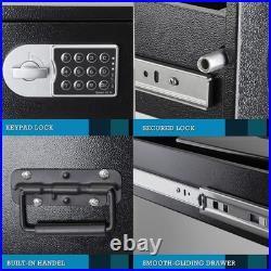 Under Bed Gun Safe Drawer Long Storage Case for Car Trunk Gun Pistol Storage