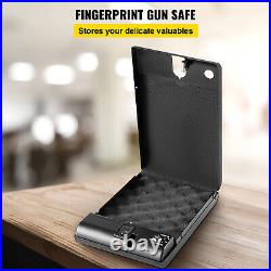 VEVOR Fingerprint Lock Safe Box Biometric Home Security Gun Pistol Safe Case