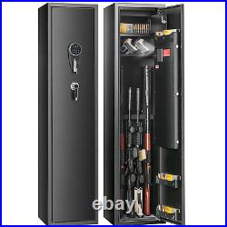 VEVOR Gun Safe Rifle Safe with Built-in Storage Locker 5 Rifles Storage Cabinet VEVOR Gun Safe Rifle Safe with Built-in Storage Locker 5 Rifles Storage Cabinet