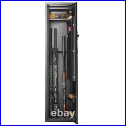 VEVOR Gun Safe Rifle Safe with Built-in Storage Locker 5 Rifles Storage Cabinet VEVOR Gun Safe Rifle Safe with Built-in Storage Locker 5 Rifles Storage Cabinet