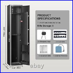 VEVOR Gun Safe Rifle Safe with Fingerprint Lock for 5 Rifles and 4 Pistols