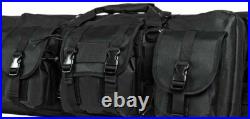 VISM Double Carbine Case 42 Tactical Dual Rifle Range Bag Shooting Hunting BLK VISM Double Carbine Case 42 Tactical Dual Rifle Range Bag Shooting Hunting BLK