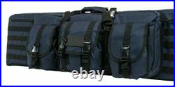 VISM Double Carbine Case 46 Dual Rifle Range Bag Shooting Hunting Tactical BLUE