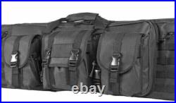 VISM Double Carbine Case 46 Dual Rifle Range Bag Shooting Hunting Tactical GRAY