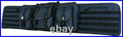 VISM Double Carbine Case 55 Tactical Dual Rifle Range Bag Shooting Hunting BLUE