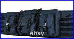 VISM Double Carbine Case 55 Tactical Dual Rifle Range Bag Shooting Hunting BLUE