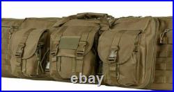 VISM Double Carbine Case 55 Tactical Dual Rifle Range Bag Shooting Hunting TAN VISM Double Carbine Case 55 Tactical Dual Rifle Range Bag Shooting Hunting TAN