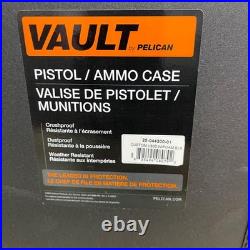 Vault By Pelican Pistol/Ammo Case, Black, Custom, V300, WithFoam
