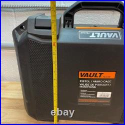 Vault By Pelican Pistol/Ammo Case, Black, Custom, V300, WithFoam