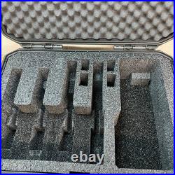 Vault By Pelican Pistol/Ammo Case, Black, Custom, V300, WithFoam