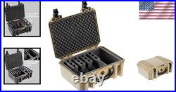 Vault V300 4-5 Pistol Case Custom Foam Hard Shell Desert Tan