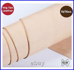 Veg Tan Full Grain Leather 13/15 Oz. (5.2-6mm) Heavy Thickness Pre-Cut 6 to