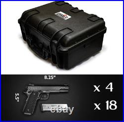 Versatile Pre-Cut Foam Tactical Pistol Case, Water& Shock Proof, TSA Approved