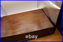 Very Nice Dual hardwood lined gun case box superb Key Lock Mint pistol revolver