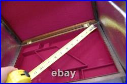 Very Nice Dual hardwood lined gun case box superb Key Lock Mint pistol revolver