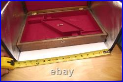 Very Nice Dual hardwood lined gun case box superb Key Lock Mint pistol revolver