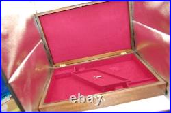 Very Nice Dual hardwood lined gun case box superb Key Lock Mint pistol revolver