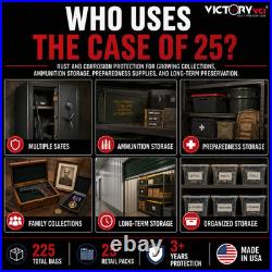 Victory VCI Handgun Pistol Ammo Storage Bags 12x18 Rust Prevention 225 Bags