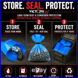Victory VCI Handgun Pistol Ammo Storage Bags 12x18 Rust Prevention 225 Bags