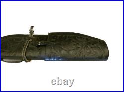 Vintage (1970) Black Hand Tooled Leather Rifle/ Shotgun Scabbard / Gun Case Vintage (1970) Black Hand Tooled Leather Rifle/ Shotgun Scabbard / Gun Case