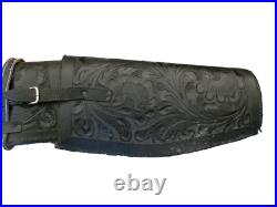 Vintage (1970) Black Hand Tooled Leather Rifle/ Shotgun Scabbard / Gun Case Vintage (1970) Black Hand Tooled Leather Rifle/ Shotgun Scabbard / Gun Case