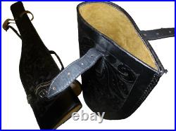 Vintage (1970) Black Hand Tooled Leather Rifle/ Shotgun Scabbard / Gun Case Vintage (1970) Black Hand Tooled Leather Rifle/ Shotgun Scabbard / Gun Case