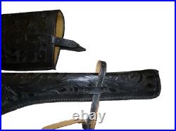 Vintage (1970) Black Hand Tooled Leather Rifle/ Shotgun Scabbard / Gun Case Vintage (1970) Black Hand Tooled Leather Rifle/ Shotgun Scabbard / Gun Case