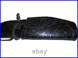 Vintage (1970) Black Hand Tooled Leather Rifle/ Shotgun Scabbard / Gun Case Vintage (1970) Black Hand Tooled Leather Rifle/ Shotgun Scabbard / Gun Case