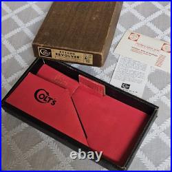 Vintage 1970s Original Colt Woodgrain Outer / Red Interior Python Box, papers