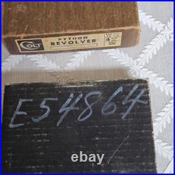 Vintage 1970s Original Colt Woodgrain Outer / Red Interior Python Box, papers