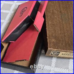 Vintage 1970s Original Colt Woodgrain Outer / Red Interior Python Box, papers