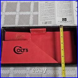 Vintage 1970s Original Colt Woodgrain Outer / Red Interior Python Box, papers