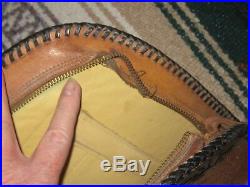 Vintage 1970s Tooled Leather Gun Case Clutch Purse Hand Bag Huge Size 17 x 10