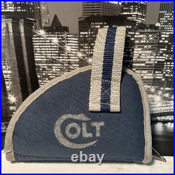 Vintage 1980s Bob Allen rare Colt Pistol Gun Rug Case Blue Cordura Nylon Zipper