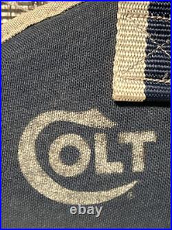 Vintage 1980s Bob Allen rare Colt Pistol Gun Rug Case Blue Cordura Nylon Zipper