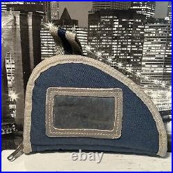 Vintage 1980s Bob Allen rare Colt Pistol Gun Rug Case Blue Cordura Nylon Zipper