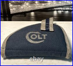 Vintage 1980s Bob Allen rare Colt Pistol Gun Rug Case Blue Cordura Nylon Zipper