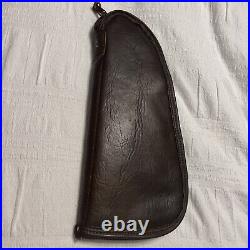 Vintage 40X Pistol Gun Soft Case Brown Leather Free Shipping