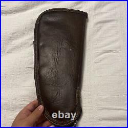 Vintage 40X Pistol Gun Soft Case Brown Leather Free Shipping