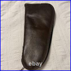 Vintage 40X Pistol Gun Soft Case Brown Leather Free Shipping
