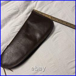 Vintage 40X Pistol Gun Soft Case Brown Leather Free Shipping
