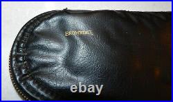 Vintage BROWNING 14 x 7 Black Leather Pistol Case Red Pad Lining Beautiful