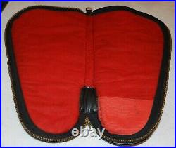Vintage BROWNING 14 x 7 Black Leather Pistol Case Red Pad Lining Beautiful