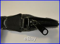 Vintage BROWNING Black Leather Hand Gun Rug Soft Case Pouch ZB7-18