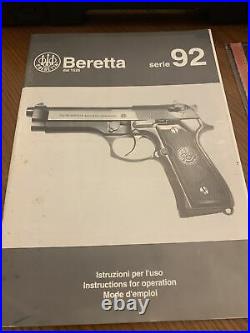 Vintage Beretta 92FS 9MM Blue Factory Case/And Box