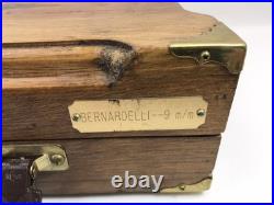 Vintage Bernardelli Wood Presentation Display Box 2 Gun & Magazines Case 9mm