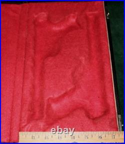 Vintage Black Leatherette Lined Double Gun Case Colt, Hi-Standard 22 Autos